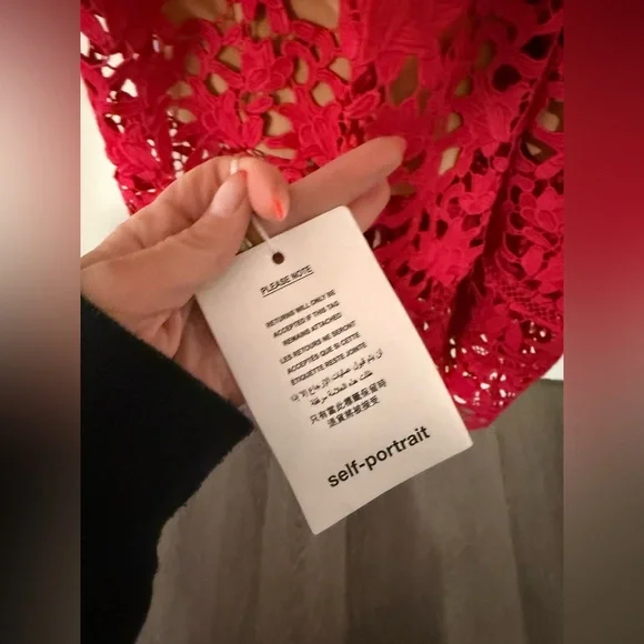 SELF PORTRAIT Azaelea Midi Dress In Pink NEW with tags Size 6 - Picture 9 of 16